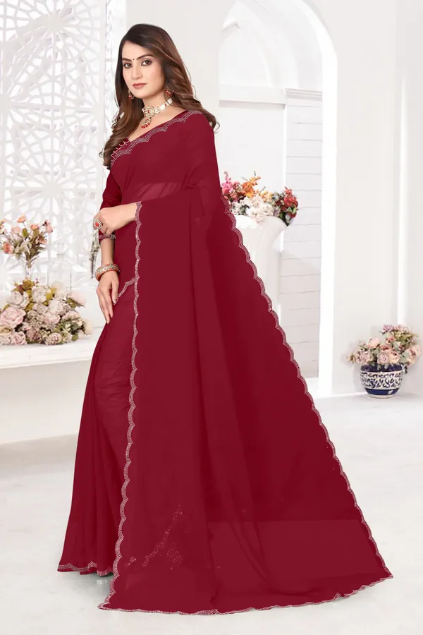 Maroon_Georgette_Embellished_Bollywood_Saree_For_Women
