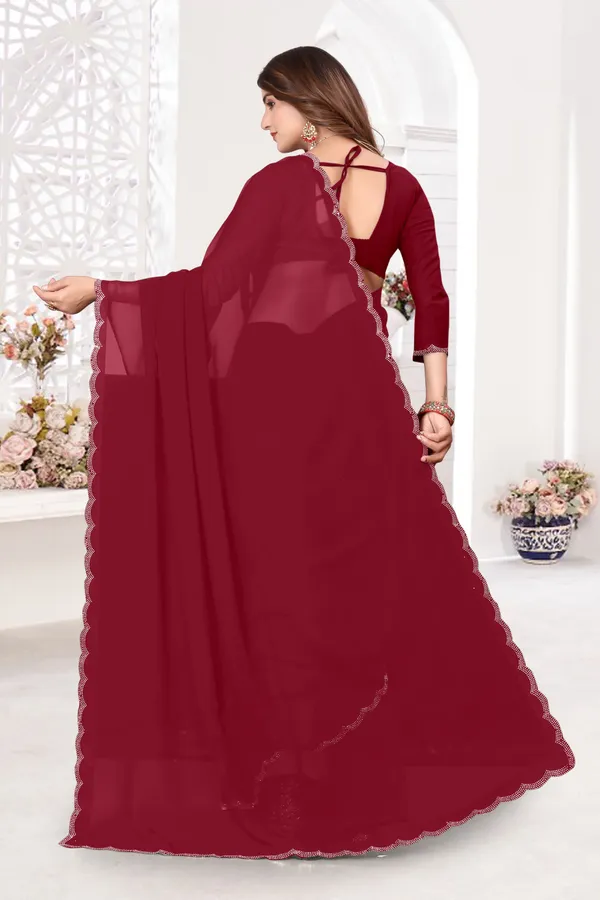 Maroon_Georgette_Embellished_Bollywood_Saree_For_Women