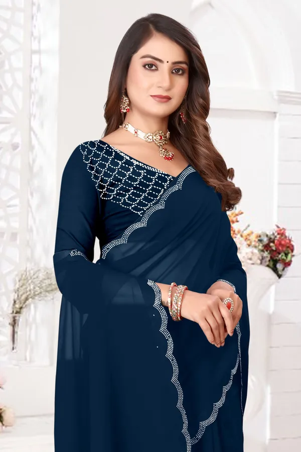 Dark_Blue_Georgette_Embellished_Bollywood_Saree_For_Women