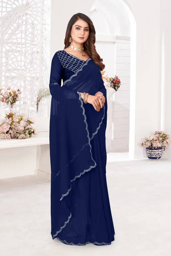 Dark_Blue_Georgette_Embellished_Bollywood_Saree_For_Women