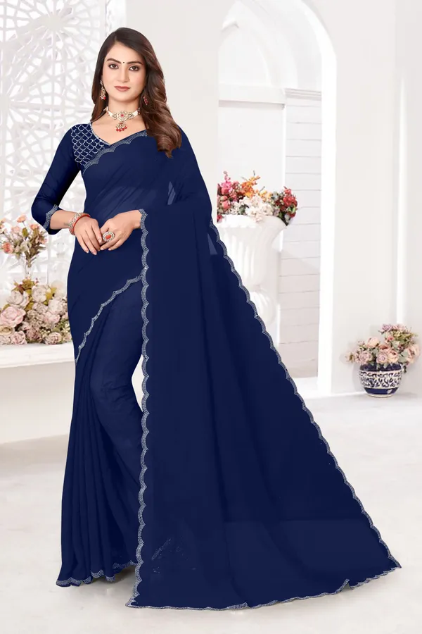 Dark_Blue_Georgette_Embellished_Bollywood_Saree_For_Women
