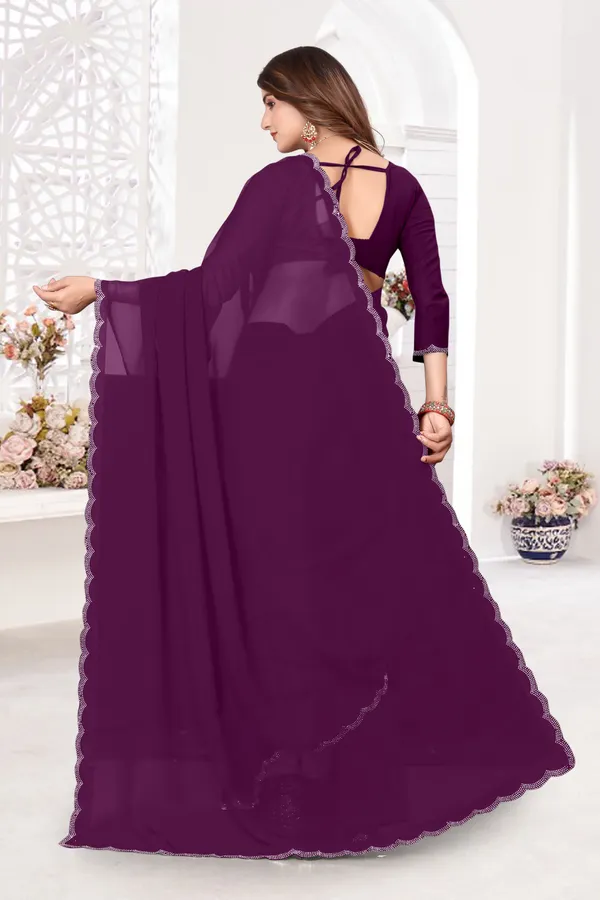 Maroon_Georgette_Embellished_Bollywood_Saree_For_Women