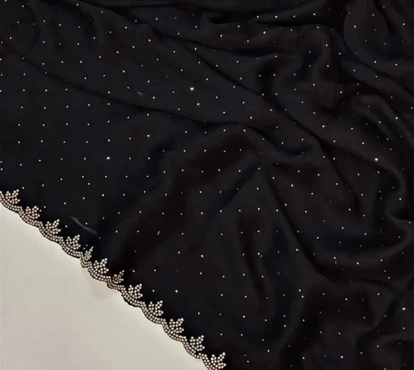 Black_Chiffon_Embellished_Bollywood_Saree_For_Women
