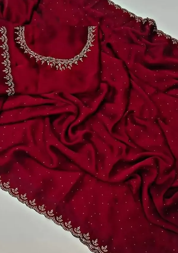 Red_Chiffon_Embellished_Bollywood_Saree_For_Women