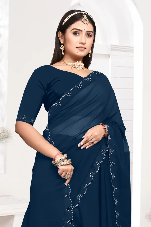 Dark_Blue_Georgette_Embellished_Bollywood_Saree_For_Women