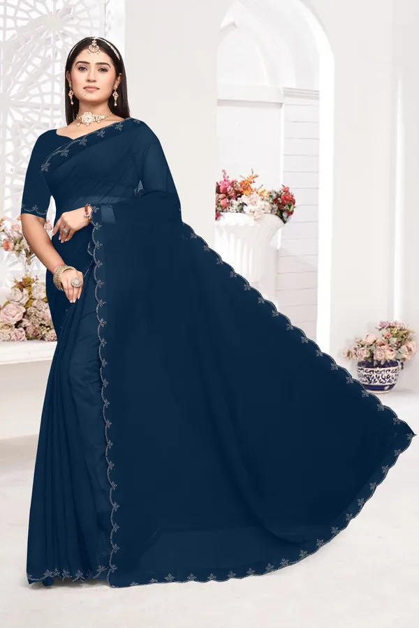 Dark_Blue_Georgette_Embellished_Bollywood_Saree_For_Women