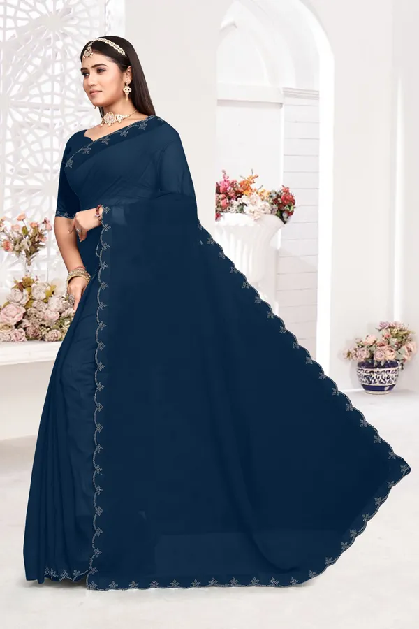 Dark_Blue_Georgette_Embellished_Bollywood_Saree_For_Women