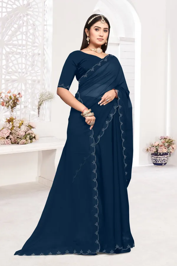 Dark_Blue_Georgette_Embellished_Bollywood_Saree_For_Women