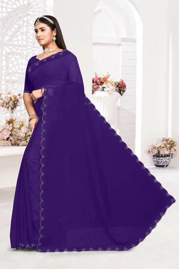 Purple_Georgette_Embellished_Bollywood_Saree_For_Women