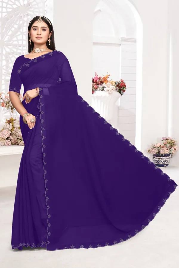 Purple_Georgette_Embellished_Bollywood_Saree_For_Women