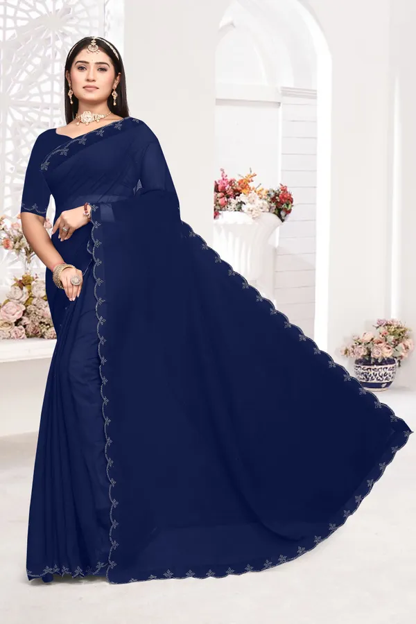 Dark_Blue_Georgette_Embellished_Bollywood_Saree_For_Women