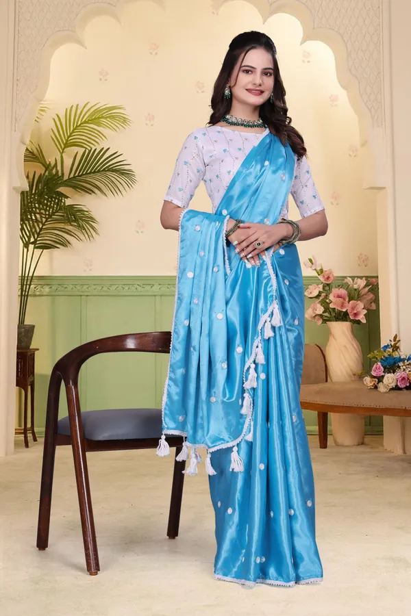 Blue_Satin_Printed_Bollywood_Saree_For_Women