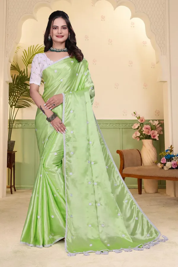Green_Satin_Printed_Bollywood_Saree_For_Women