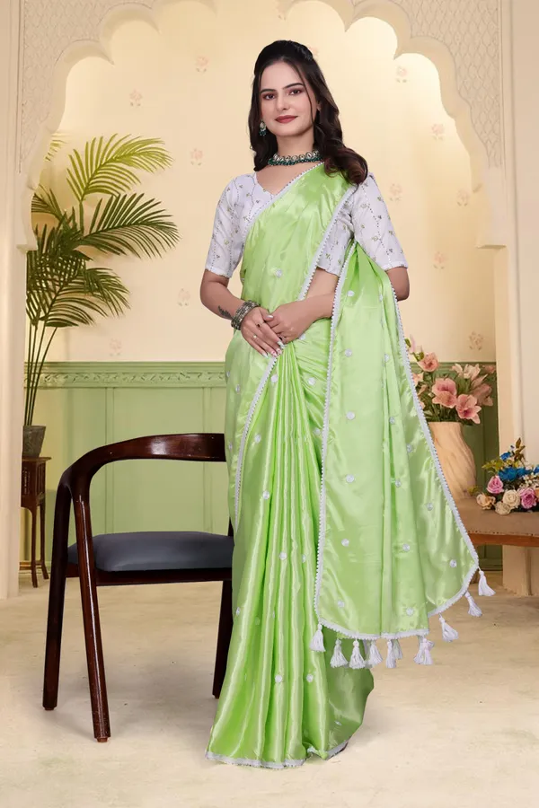 Green_Satin_Printed_Bollywood_Saree_For_Women
