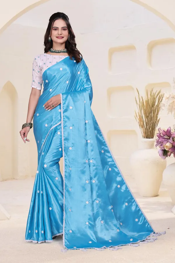 Blue_Satin_Embroidered_Bollywood_Saree_For_Women