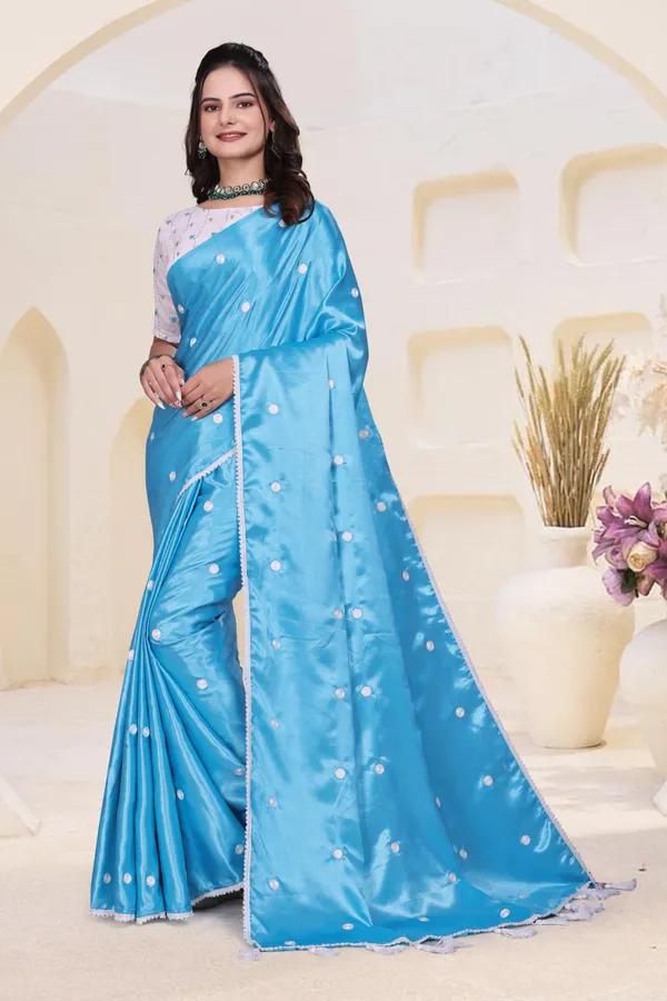 Blue_Satin_Embroidered_Bollywood_Saree_For_Women