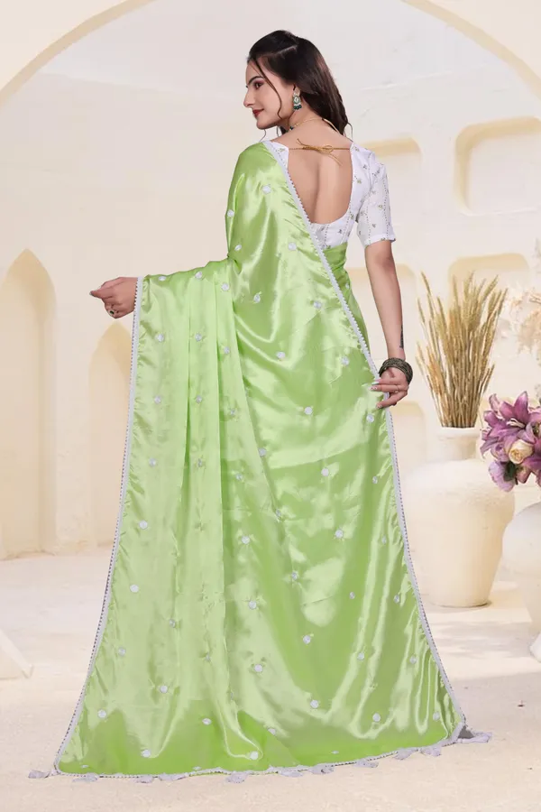 Green_Satin_Embroidered_Bollywood_Saree_For_Women