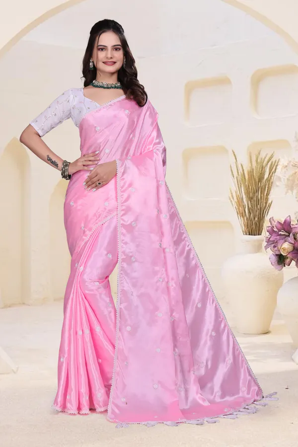 Pink_Satin_Embroidered_Bollywood_Saree_For_Women
