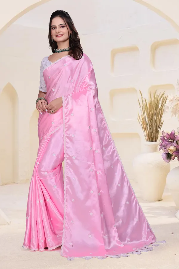 Pink_Satin_Embroidered_Bollywood_Saree_For_Women