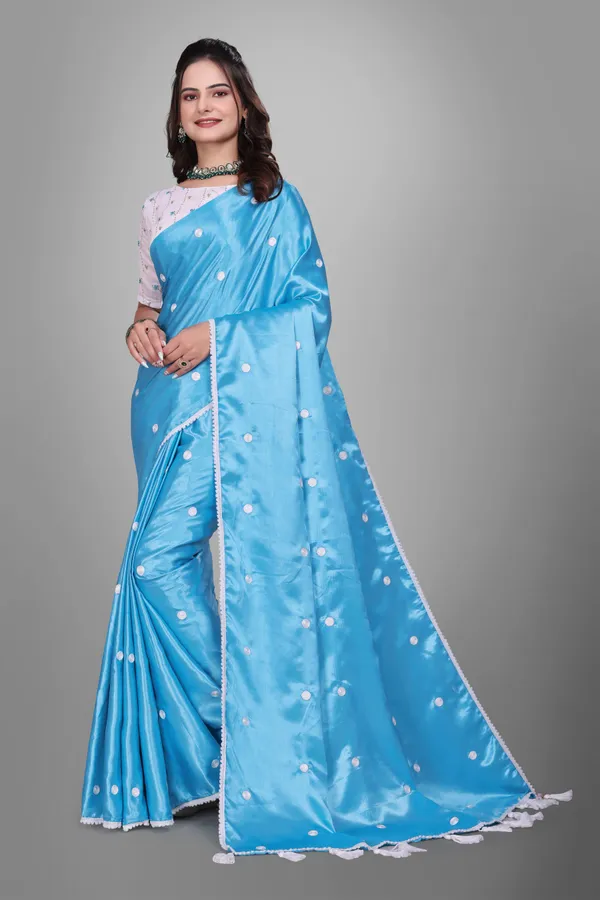 Blue_Satin_Printed_Bollywood_Saree_For_Women