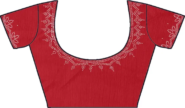 Red_Chiffon_Embellished_Daily_Wear_Saree_For_Women
