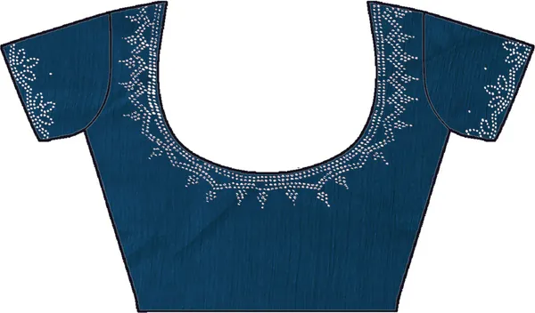 Blue_Chiffon_Embellished_Daily_Wear_Saree_For_Women