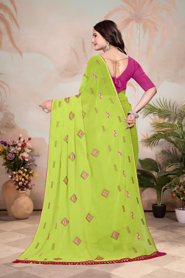 Light_Green_Georgette_Embroidered_Bollywood_Saree_For_Women