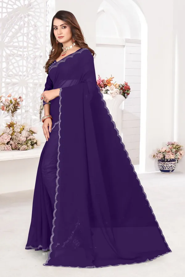 Purple_Georgette_Embellished_Daily_Wear_Saree_For_Women