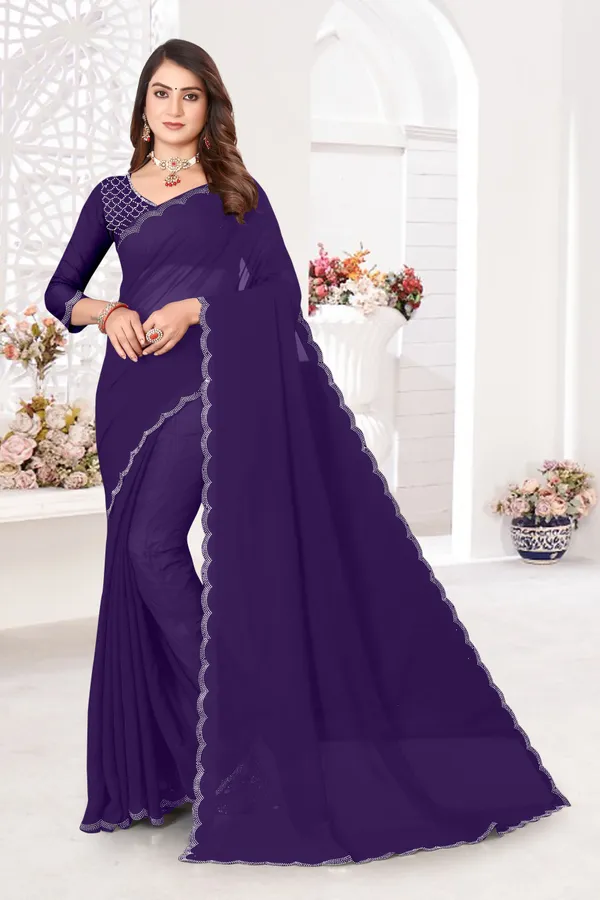 Purple_Georgette_Embellished_Daily_Wear_Saree_For_Women