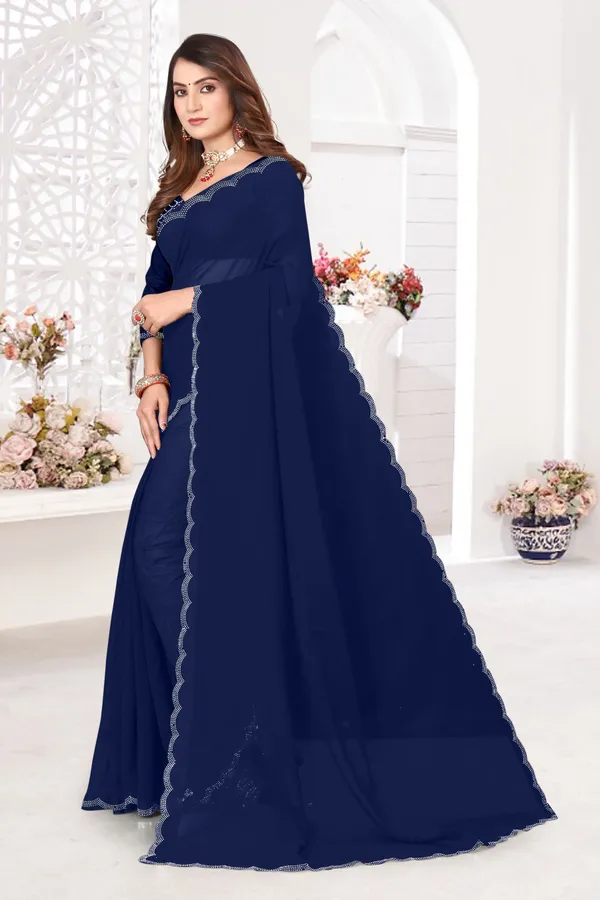 Blue_Georgette_Embellished_Daily_Wear_Saree_For_Women