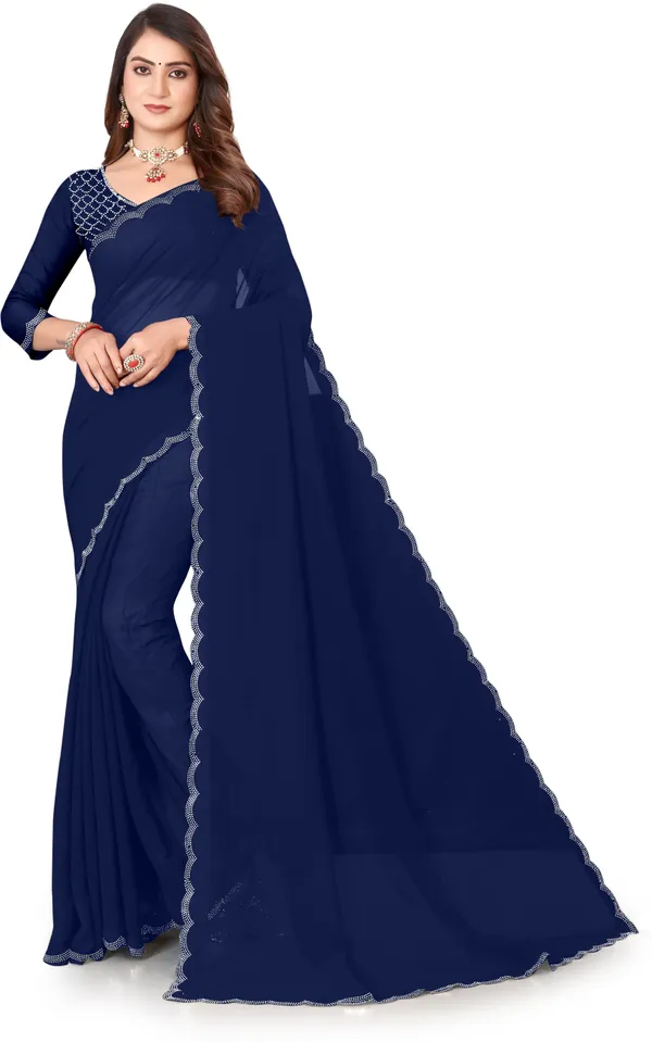 Blue_Georgette_Embellished_Daily_Wear_Saree_For_Women
