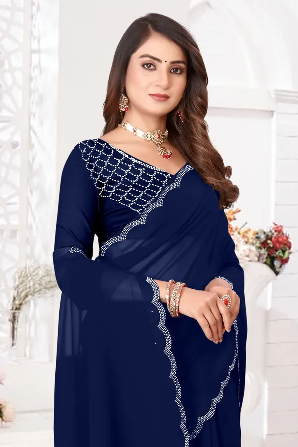 Blue_Georgette_Embellished_Daily_Wear_Saree_For_Women
