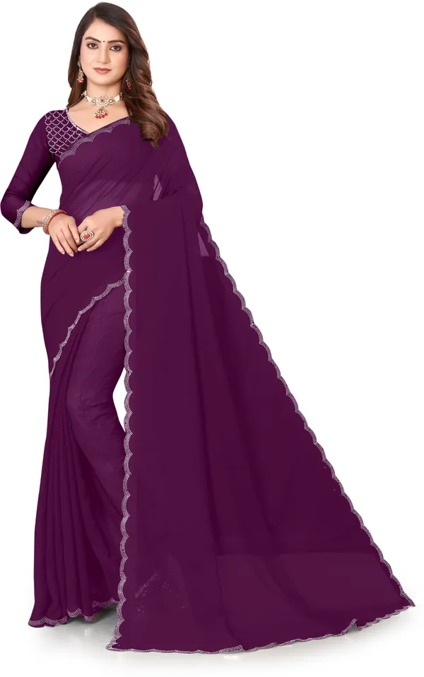 Purple_Georgette_Embellished_Daily_Wear_Saree_For_Women