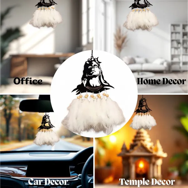 Car_Hanging_Ornament_|_Dream_Catcher_For_Positive_Energy_Decorative_Showpiece_-_12_Cm_(Plastic,_Black)