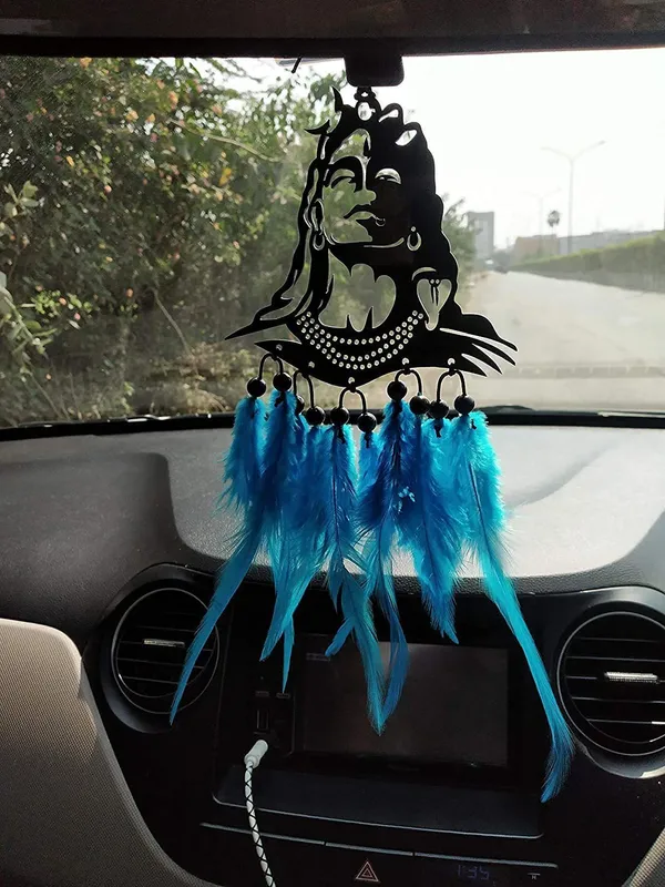 Cresale_Dream_Catcher_Lord_Mahadev_Hand_Made_For_Positive_Vibes,_Wall_Decor_And_Car_Hanging_Made_With_Acrylic_Material_Of_Feathers_Car_Hanging_Ornament_(Pack_Of_1)