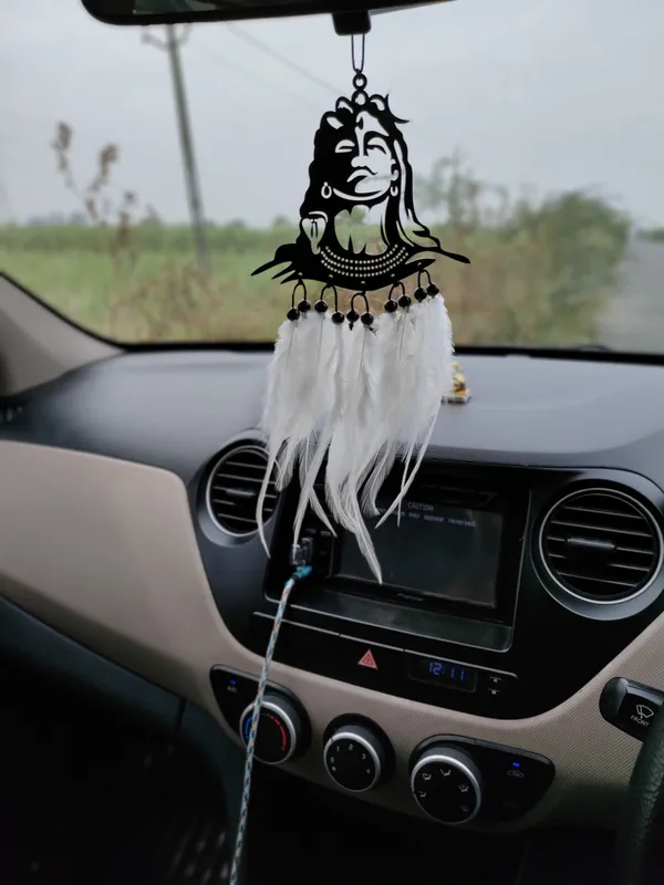 Riyu_Retails_Adi_Yogi_Mahadev_White_Car_Ornaments,_Showpieces_,Car_Dashboard_Decorative_Item_Car_Hanging_Ornament_(Pack_Of_1)