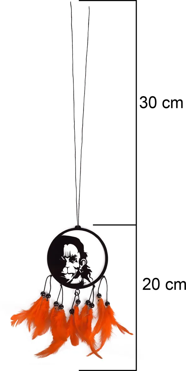 Dream_Catcher_Car_Hanging_Emblem_Wall_Hanging_Hanuman_Decorative_Showpiece_-_13_Cm_(Wood,_Black)