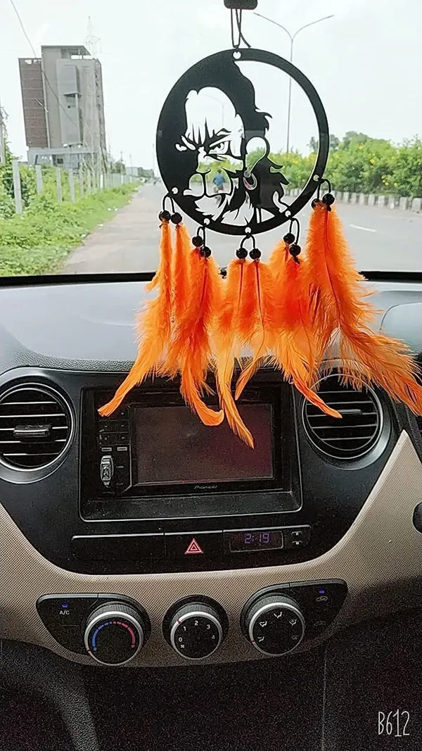 Cresale_Lord_Bajrang_Bali,_Hanumanji_Made_With_Acrylic_Material_With_Natural_Feather_Car_Hanging_Ornament_(Pack_Of_1)