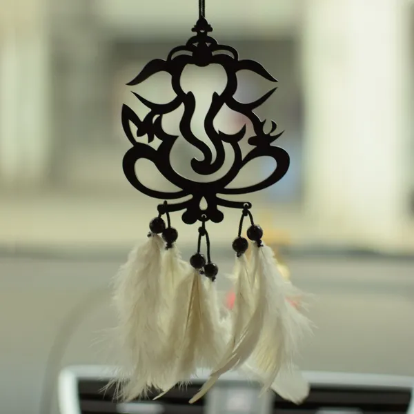 Creation_Car_Hanging_Ornament_|_Dream_Catcher_For_Positive_Energy_|_Decorative_Showpiece_-_13_Cm_(Wood,_Black)