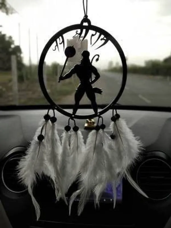 Dixz_Bajrangbali_Theme_Dream_Catchers_Great_Look,_Positive_Vibes,_Good_Charm_Car_Hanging_Ornament_(Pack_Of_1)