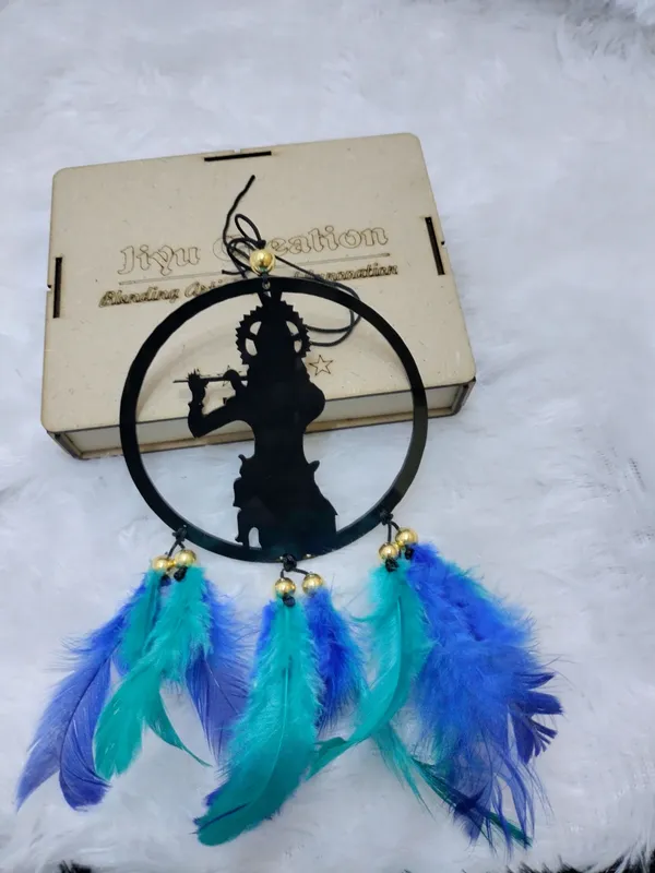 Dream_Catcher_Car_Hanging_Emblem_Wall_Hanging_Krishna_Decorative_Showpiece_Car_Hanging_Ornament_(Pack_Of_1)