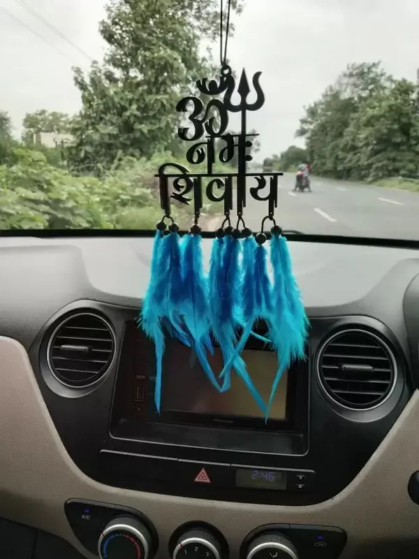 Car_Hanging_Ornament_|_Dream_Catcher_For_Positive_Energy_Decorative_Showpiece_-_2.5_Cm_(Plastic,_Blue)