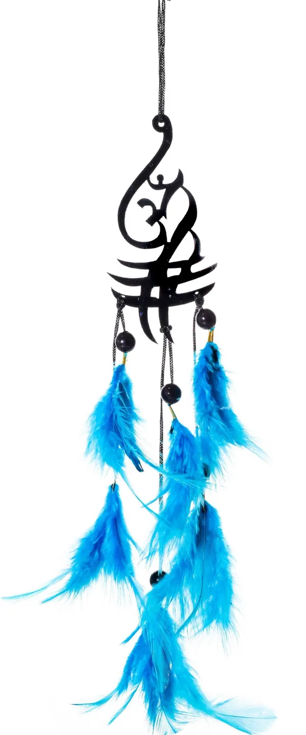 Om_Blue_Theme_Decorative_Showpiece_-_13_Cm_(Wood,_Light_Blue)