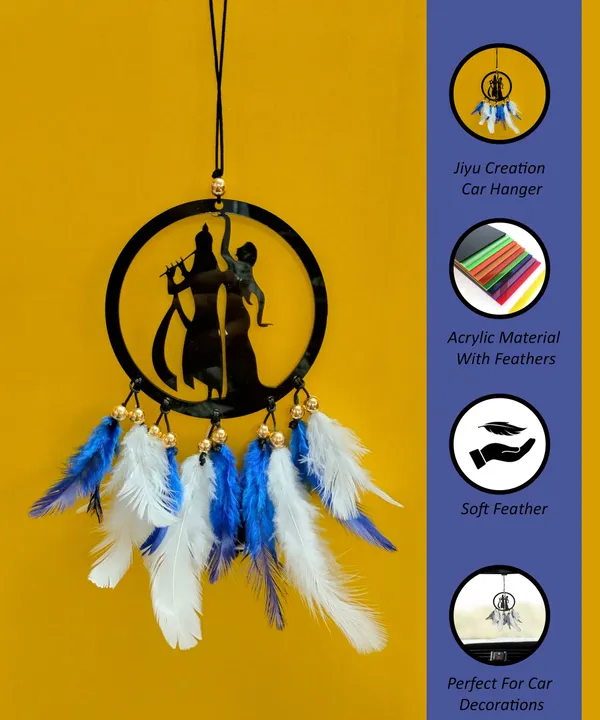 Radhe_Krishna_Dream_Catcher_Positive_Good_Luck_Decorative_Showpiece_Car_Hanging_Ornament_(Pack_Of_1)