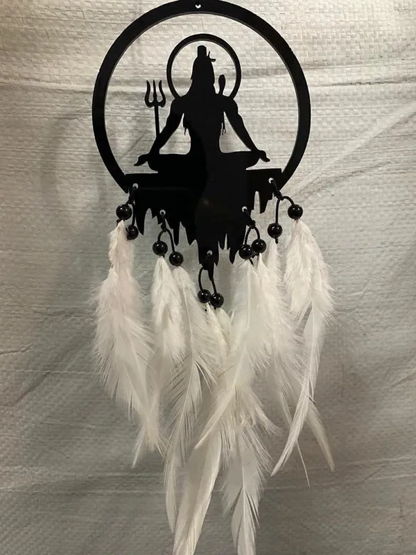 Qurobri_Dream_Catcher_Lord_Mahadev_(Shiva)_Hand_Made_For_Positive_Vibes,_Wall_Decor_Car_Hanging_Ornament_(Pack_Of_1)