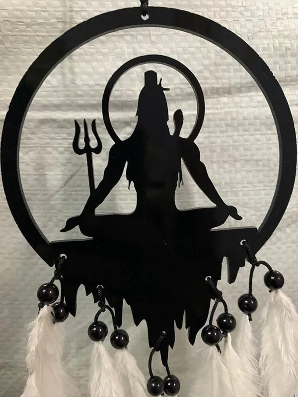 Qurobri_Dream_Catcher_Lord_Mahadev_(Shiva)_Hand_Made_For_Positive_Vibes,_Wall_Decor_Car_Hanging_Ornament_(Pack_Of_1)
