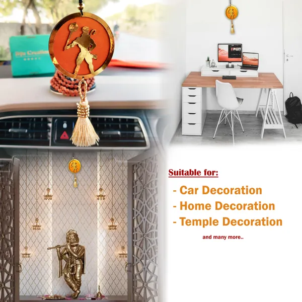 Golden_Hanuman_With_Yellow_Theme_Car_Hanger_/_Car_Dream_Catcher_/_3D_Design_Car_Hanging_Ornament_(Pack_Of_1)