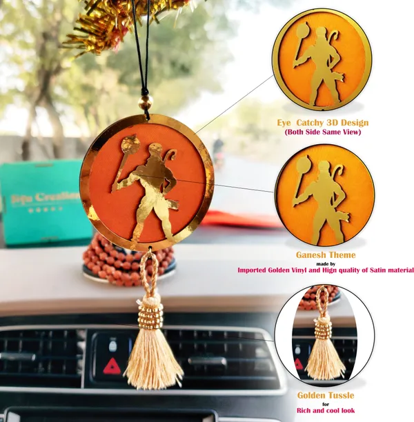 Golden_Hanuman_With_Yellow_Theme_Car_Hanger_/_Car_Dream_Catcher_/_3D_Design_Car_Hanging_Ornament_(Pack_Of_1)
