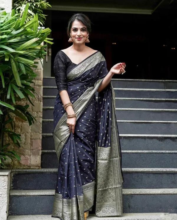 Black_Banarasi_Silk_Saree_with_Antique_Silver_Zari_Border_&_Pallu