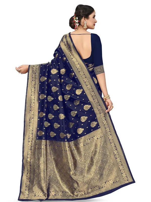 Blue_Banarasi_Silk_Saree_with_Golden_Zari_Butta_and_Rich_Pallu_Work